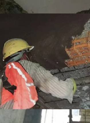 Polymer Modified Mortar application on column repair