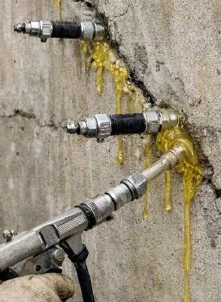 Injection grouting process for crack sealing by Rudram Enterprises