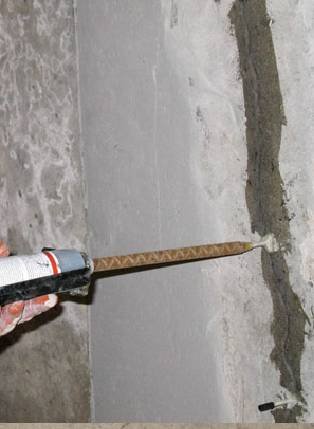 Completed injection grouting and crack sealing project
