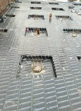 Completed waterproofing membrane application project